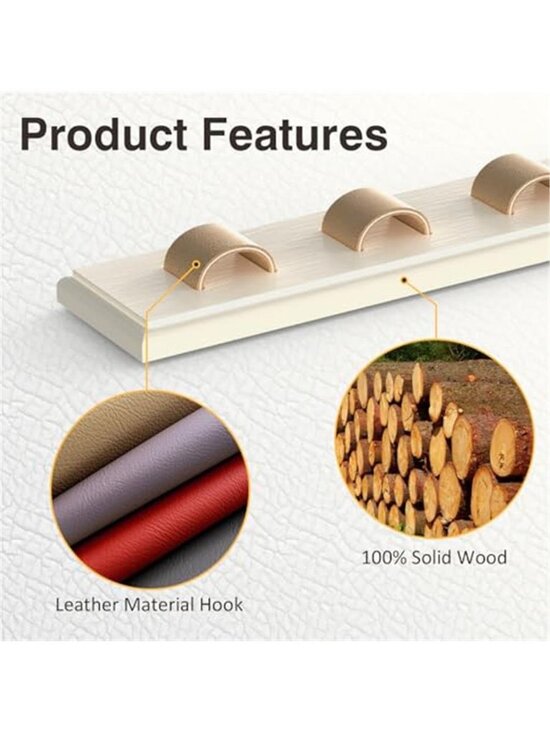 3 Pack Wooden Sunglass Organizer Wall Mount/3M Adhesive Sunglasses Holder main image 6